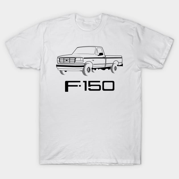 1992-1996 F150 Black Print T-Shirt by The OBS Apparel